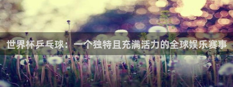 欧洲世预赛赛程表：世界杯乒乓球：一个独特且充满活力的全球娱乐赛事